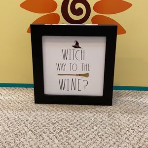 Rae Dunn WITCH WAY TO THE WINE Wooden Sign